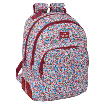 Product Σχολική Τσάντα Nait Nait Flowers Βουργουνδίας 32 x 42 x 15 cm base image