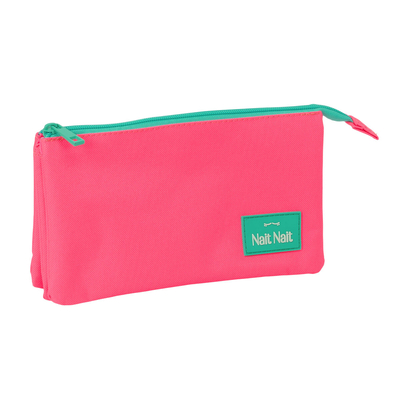 Product Τριπλή Κασετίνα Nait Nait Rosa fluor Ροζ 22 x 12 x 3 cm base image