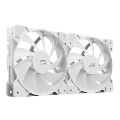Product Case Fan Mars Gaming MFPROX2W Λευκό x2 ? 12 cm base image