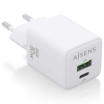 Product Φορτιστής Τοίχου Aisens ASCH-30W2P037-W Λευκό 30W base image