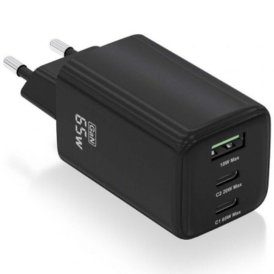 Product Φορτιστής Τοίχου Aisens ASCH-65W3P042-BK Μαύρο 65W base image