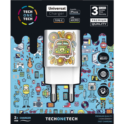 Product Φορτιστής Τοίχου Tech One Tech TEC2503 Λευκό base image