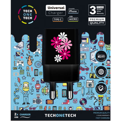 Product Φορτιστής Τοίχου Tech One Tech TEC2601 Μαύρο base image