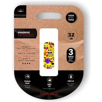 Product USB Flash Tech One Tech Emoji collage 32 GB base image
