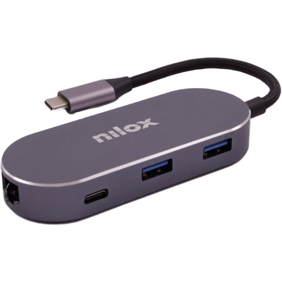 Product USB Hub Nilox NXDSUSBC02 Γκρι base image