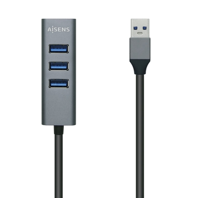 Product USB Hub Aisens A106-0507 Γκρι Αλουμίνιο base image