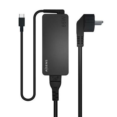Product Φορτιστής Πρίζας Aisens Cargador 65W PD3.0 1XUSB-C 1.8M, Negro Μαύρο 65 W base image