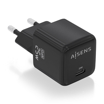 Product Φορτιστής Τοίχου Aisens ASCH-25W1P013-BK 25 W Μαύρο base image
