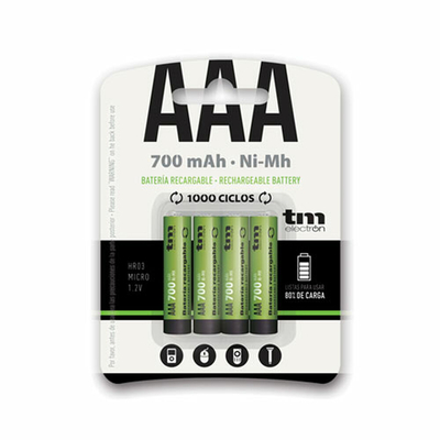 Product Επαναφορτιζόμενες Μπαταρίες TM Electron R03 700 mAh Ni-Mh base image