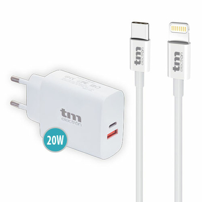 Product Φορτιστής Τοίχου TM Electron 20 W Lightning/USB-C (1 μονάδα) base image