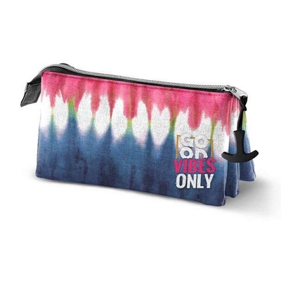 Product Τριπλή Κασετίνα Karactermania Eco Omp! Good Vibes Only Tie Dye Denim (23 x 11 x 10 cm) base image