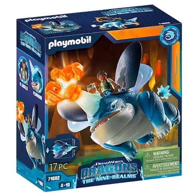 Product Playmobil Dragons 71082 Plowhorn & D39 Angelo Figurine Set base image