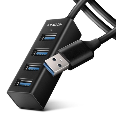 Product USB Hub Axagon Mini Hue-M1al 4x Usb 3.2 Gen 1, Metal, 1.2m Usb-A  base image