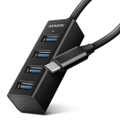 Product USB Hub Axagon Mini Hue-M1c 4x Usb3.2 Gen 1, Metal, 20cm Usb-C  base image
