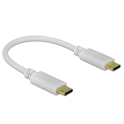 Product Καλώδιo USB Delock Type-C 85357, 100W PD, 5A, 15cm, E-Marker, λευκό base image