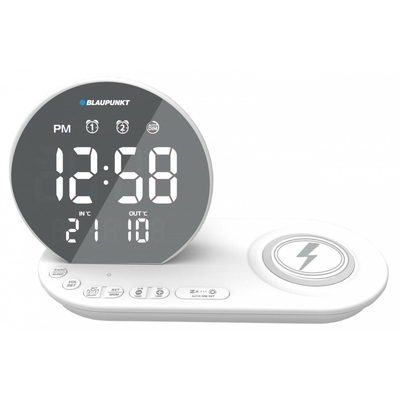 Product Ραδιορολόι Blaupunkt Fm Pll Alarm/Usb/Cr85wh Charge/Wireless Charging/Indoor/Outdoor Temperature/White/Cr85wh Charge base image