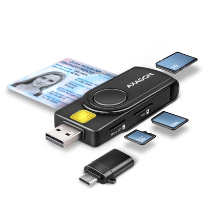 Product Card Reader Axagon Cre-Smp2a + Sd/Microsd/Sim base image