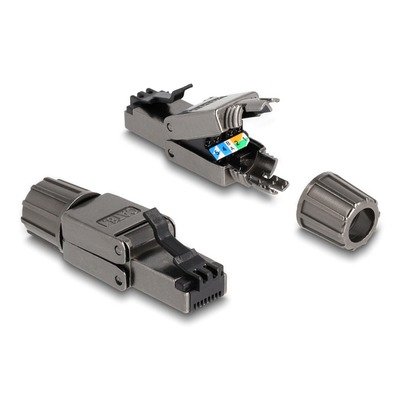 Product Βύσμα Δικτύου Delock RJ45 CAT 8.1 STP 86514, tool-free, γκρι base image