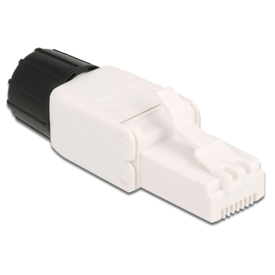 Product Βύσμα Δικτύου Delock RJ45 CAT 6A UTP 86978, tool-free, λευκό base image