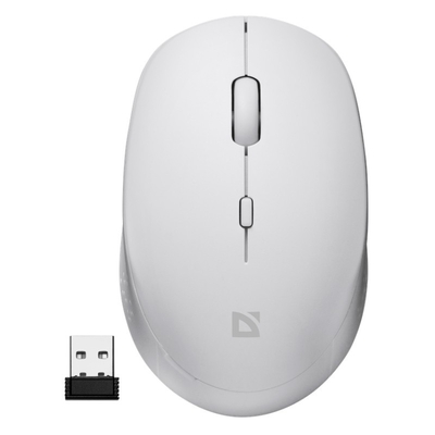 Product Ποντίκι Ασύρματο Defender silent click AURIS MB-027 800/1200/1600 DPI White base image