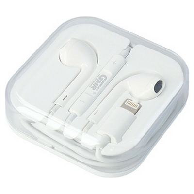 Product Ακουστικά με Μικρόφωνο Goms Λευκό Lightning base image