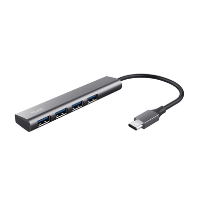 Product USB Hub Trust 24948 HALYX 4C Γκρι base image