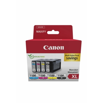 Product Μελάνι Εκτυπωτή Canon PGI-1500XL Πολύχρωμο Μαύρο/Κυανό/Ματζέντα/Κίτρινο base image