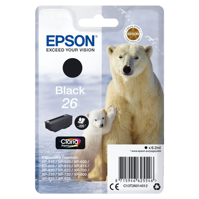 Product Αυθεντικό Μελάνι Epson C13T26014022 Μαύρο base image