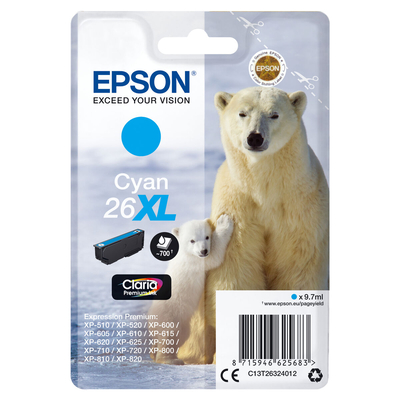Product Αυθεντικό Μελάνι Epson C13T26324012 Κυανό base image