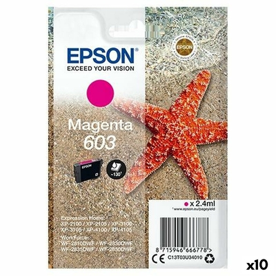 Product Αυθεντικό Μελάνι Epson XP-2100, 3100, 4100 / WF-2830DWF, 2850DW - N? 603 Mατζέντα (x10) base image
