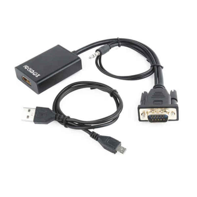 Product Αντάπτορας VGA σε HDMI με Ήχο GEMBIRD Μαύρο base image