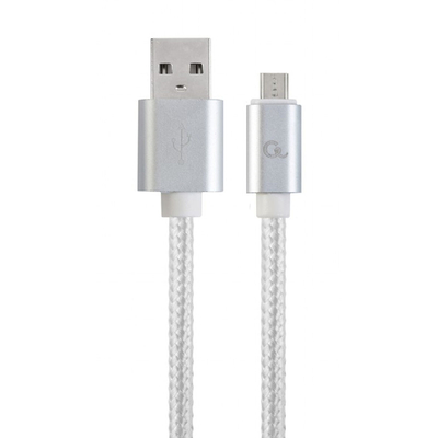 Product Καλώδιο USB σε micro USB Gembird CCB-MUSB2B-AMBM-6-S Λευκό Ασημί 1,8 m base image