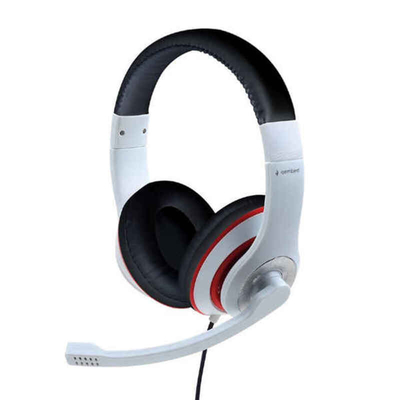 Product Headset Gembird MHS-03-WTRDBK Λευκό base image