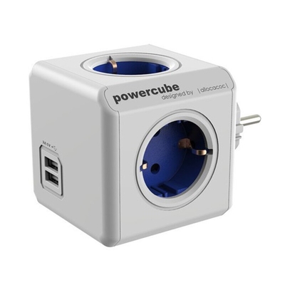 Product Πολύπριζο Kύβος Power Cube Allocacoc USB Λευκό base image