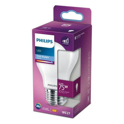 Product Λάμπα LED Philips Standard E 8,5 W E27 1055 lm ? 6 x 10,4 cm (6500 K) base image