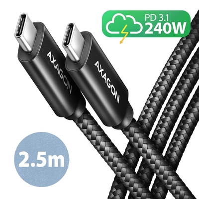 Product Καλώδιο Axagon Bucm2-Cm25ab 240w Usb-C Usb-C 2.5m 5 base image