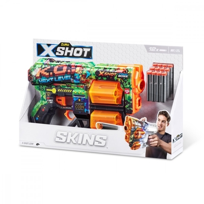Product Παιδικό Όπλο Δράσης Zuru X-Shot Launcher Skins Dread (12 Darts) Color B base image