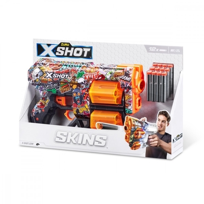 Product Παιδικό Όπλο Δράσης Zuru X-Shot Pattern H Launcher Skins-Dread (12 Darts) base image