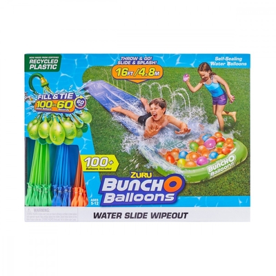 Product Παιχνίδι Zuru Bunch O Balloons Water Slide Wipeout 1-Lane, 3 Set Of Water Balloons base image