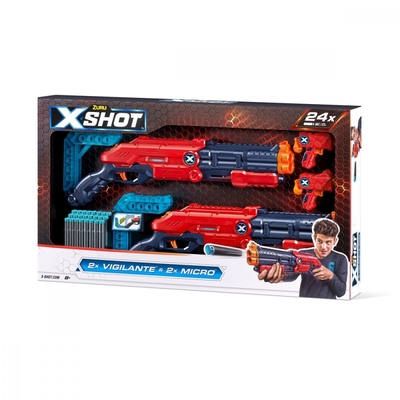 Product Παιδικό Όπλο Δράσης Zuru X-Shot Launcher Set Excel Double Vigilante 24 Darts base image