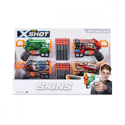 Product Παιδικό Όπλο Δράσης Zuru X-Shot Blaster Skins Menace 24 Darts base image