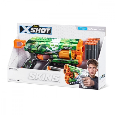 Product Παιδικό Όπλο Δράσης Zuru X-Shot Blaster Skins Griefer Camo 12 Darts base image