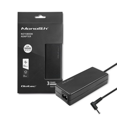 Product Τροφοδοτικό Laptop Qoltec For Samsung 65w, 19v, 3.42a, 3.0x1. base image