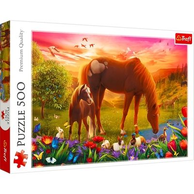 Product Παζλ 500 Κομμάτια Horses In The Meadow base image