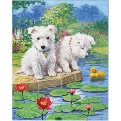 Product Παιδικές Χειροτεχνίες Norimpex Diamond Mosaic - Dogs by the pond base image