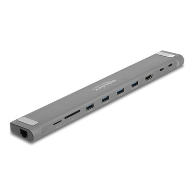Product Docking Station Delock 87895, 9 Θυρών, Βάση Laptop, 85W Pd, 4K, Γκρι base image