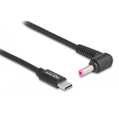 Product Καλώδιο Τροφοδοσίας Delock 87973, USB-C σε HP 4.8x1.7mm, 1.5m, μαύρο base image