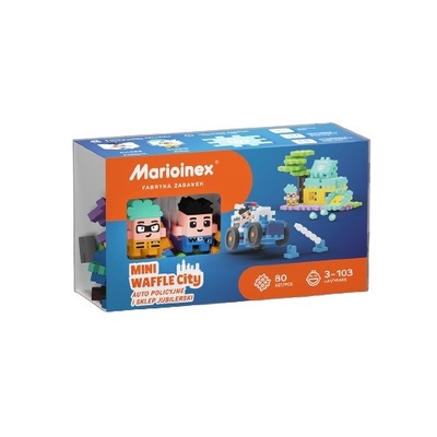Product Παιχνίδι Κατασκευής Construction Blocks Marioinex Mini Waffle - Police Car And Jewelry Shop base image