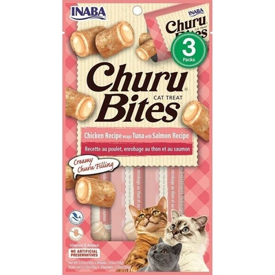 Product Snack for Cats Inaba Churu Bites Κοτόπουλο Salmon Τόνος Ψάρια base image