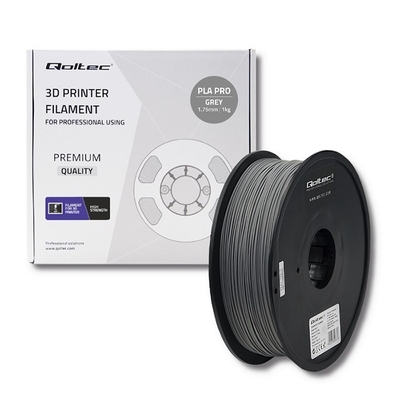 Product Filament Qoltec For 3d Print Pla Pro, 1.75mm, Grey base image